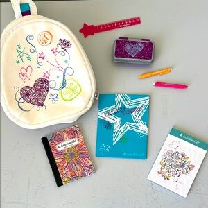 American Girl Doll Doodle Backpack Set